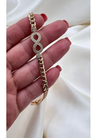 Bb Xuping Sonsuzluk Rose Gold Bileklik Altın