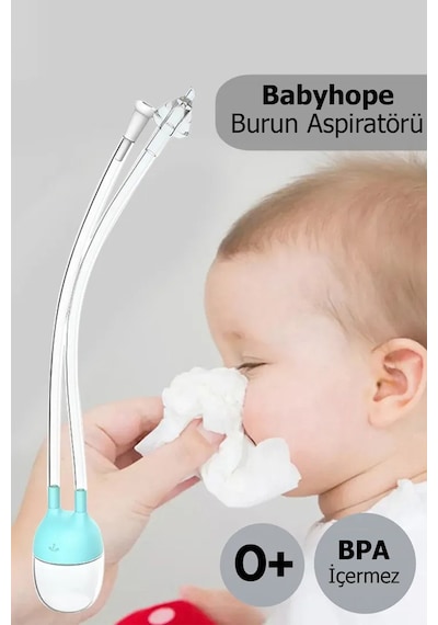 Babyhope Esp-923 Bebek & Çocuk Burun Aspiratörü 0-10 Yaş Uyumlu Temizleme Cihazı Mavi