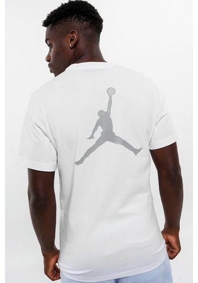 Nike Jordan Mvp Men's Jumpman T-shirt Erkek Günlük Nakış Swoosh Pamuklu Tişört Beyaz Beyaz