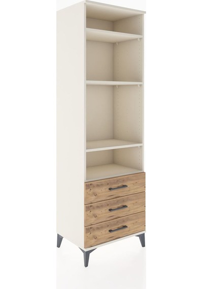 Hyperion Dolap 4 Raflı 3 Çekmeceli 60x44x195 Aytaşı-çam Aytaşı