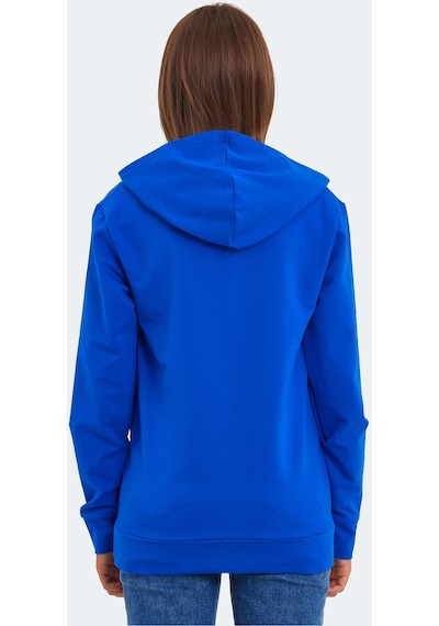 Slazenger KATHY IN Kadın Kapüşonlu Saks Mavi Sweatshirt