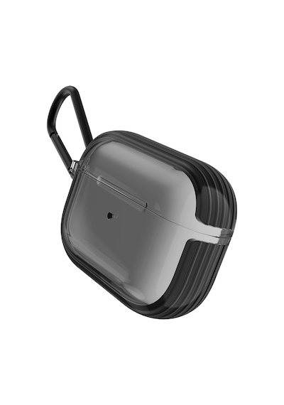 Apple Uyumlu AirPods Pro Raptic Clear Serisi Askı Aparatlı Kulaklık Kılıfı Siyah
