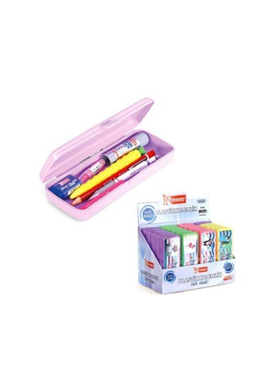 Pastel Renkli Tekli Kalem Kutusu M-70