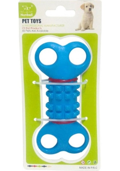 Nunbell 12 CM Yassı Kemik Köpek Oyuncağı Çok Renkli