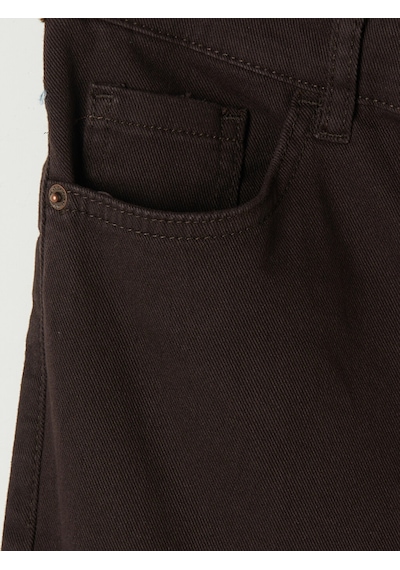Lcw Eco Kahverengi Yüksek Bel Flare Kadın Jean Pantolon