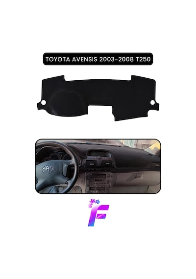 Toyota Avensis T250 2003-2008 Uyumlu Torpido Örtüsü Çatlama Ve Isıya Karşı Tam Koruma B12