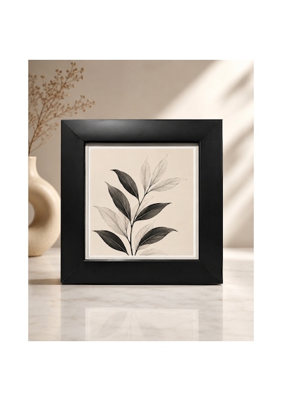 Dekoratif Çerçeve 10x10 Cm - Ahşap Arkalıklı Masaüstü Sanat Çerçeve