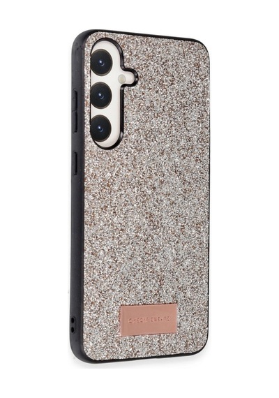 Onegif Samsung Galaxy Uyumlu A55 5g Bright Simli Kapak - Gold İtdark18055
