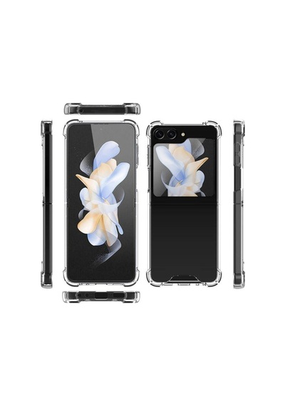 Samsung Uyumlu Galaxy Z Flip 5 Kılıf Zore Nitro Anti Shock Silikon Renksiz