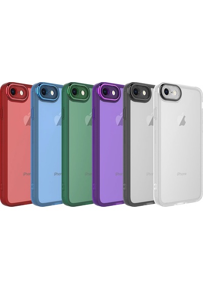 Apple Uyumlu iPhone 7 Kılıf Kamera Korumalı Transparan Zore Post Kapak Mavi