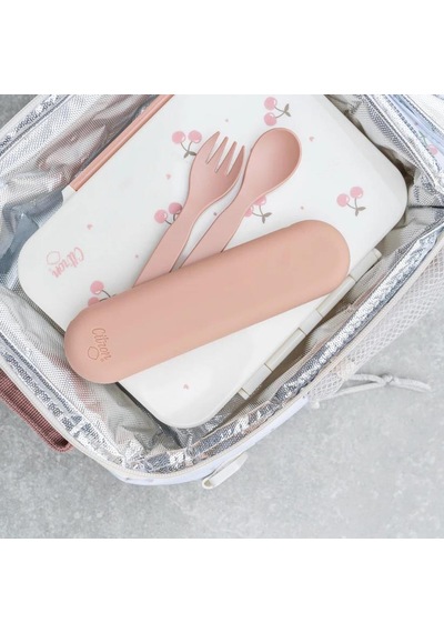 Citron Bio-based 2'li Çatal Kaşık Takımı Ve Kutusu - Pink/cream 1196960