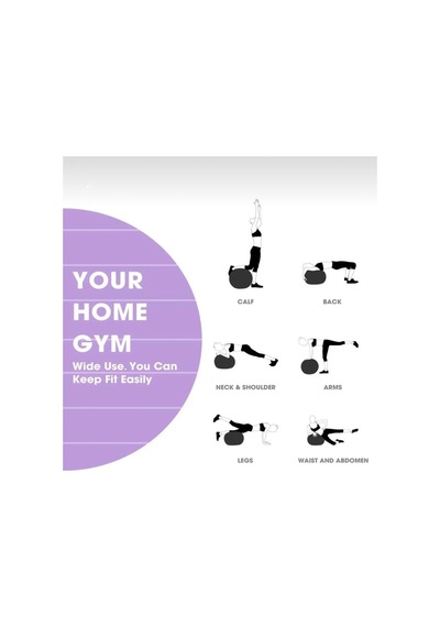 65 Cm Pilates Topu Şişirme Pompalı Plates Denge Yoga Spor Egzersiz Topu Jimnastik Top Gri
