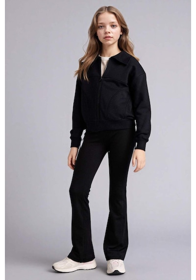 Defacto Fermualı Sweatshirt Kız Çocuk G6822a826spbk81 Siyah-bk81