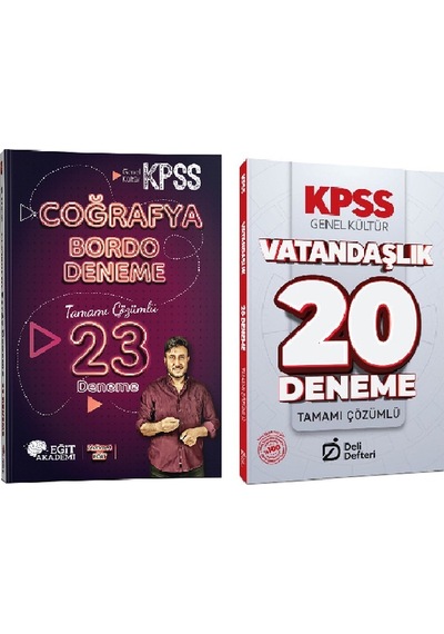 Mehmet Eğit + Evp 2026 Kpss Coğrafya Ve Vatandaşlık Deneme 2 Li Set