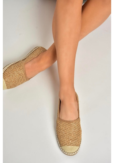 Fox Shoes D280250017 Altın Hasır Günlük Kadın Ayakkabı Altın-hasır Altın