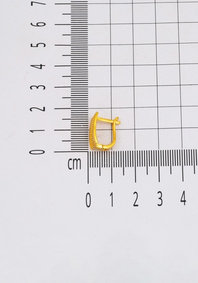 Bilezikci 14 Ayar Altın Hasır Model Küpe Sarı Altın