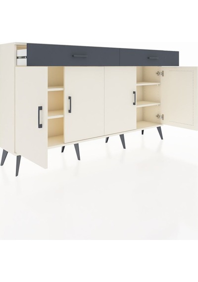 Arges Konsol 4 Raflı 2 Çekmeceli 4 Kapaklı 176x30x99 Aytaşı-aytaşı/antrasit Aytası/antrasıt - Aytası Arges Konsol 4 Raflı 2 Çekmeceli 4 Kapaklı 176x30x99 Aytaşı-aytaşı/antrasit Aytası/antrasıt - Aytası