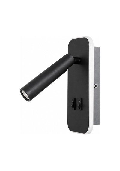 Tuvalu Siyah Led Duvar Apliği / 13w / 3200k Gün Işığı / Çift Anahtarlı Çift Kademe Yanma / 930 Lümen / 220 Diğer