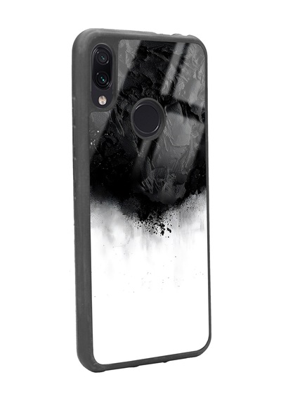 Xiaomi Redmi Note 7 Siyah Duman Tasarımlı Glossy Telefon Kılıfı