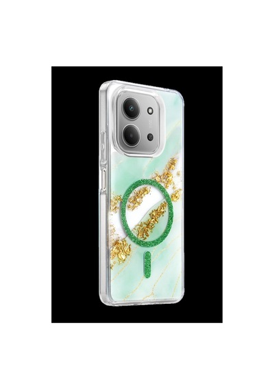 Onegif Redmi 15c 4g Lotus Simli Magsafe Kapak - Yeşil İtdark57028