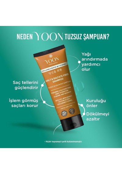 2'li Vegan Tuzsuz Şampuan & Saç Bakım Maskesi 250ml, Hyaluronik Asit, Keratin, Kolajen Ve Biotin İçerikli Besleyici Diğer
