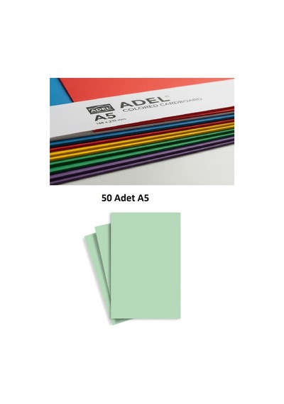160 Gr A5 Pastel Yeşil Fon Kartonu 50 Adet
