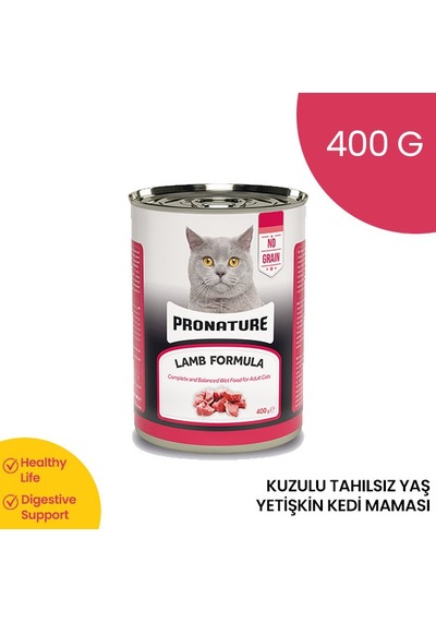 Pronature Tahılsız Kuzu Etli Ezme Yetişkin Adult Kedi Konserve Mama 400 G