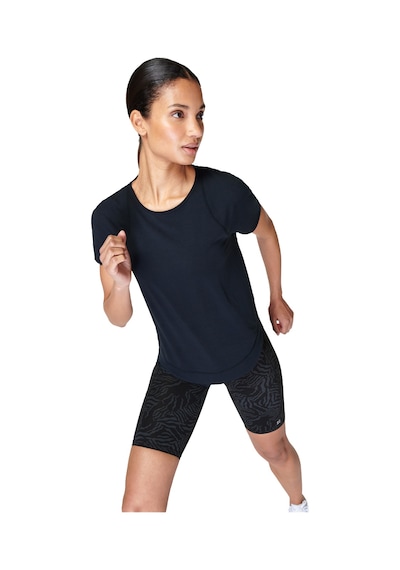 Sweaty Betty Breathe Easy Short Sleeve Kadın Koşu Tişört SIYAH