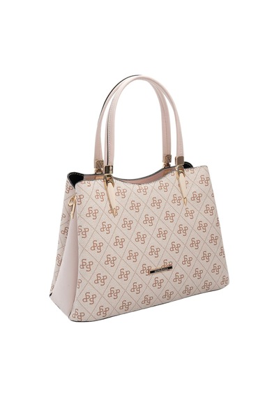 Silver & Polo Silver Polo Pembe - Pudra Monogram Kadın El Çantası Sp1205