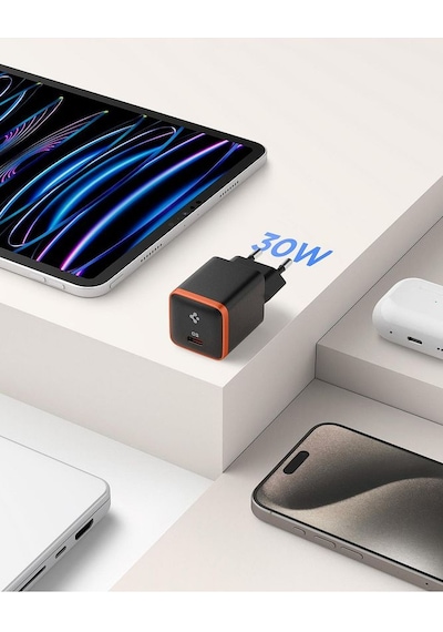 30w Usb-c Mini Hızlı Şarj Aleti Samsung Uyumlu Pps Gan Destekli Akım Korumalı Güç Adaptörü Type-c Black