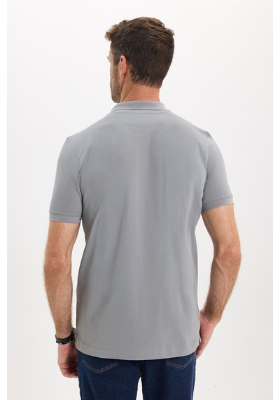 Tudors Erkek Slim Fit Dar Kesim Premium Seri %100 Pamuk Yumuşak Dokulu Merserize Gri Polo Yaka Tişört-51560 Tudors Erkek Slim Fit Dar Kesim Premium Seri %100 Pamuk Yumuşak Dokulu Merserize Gri Polo Yaka Tişört-51560