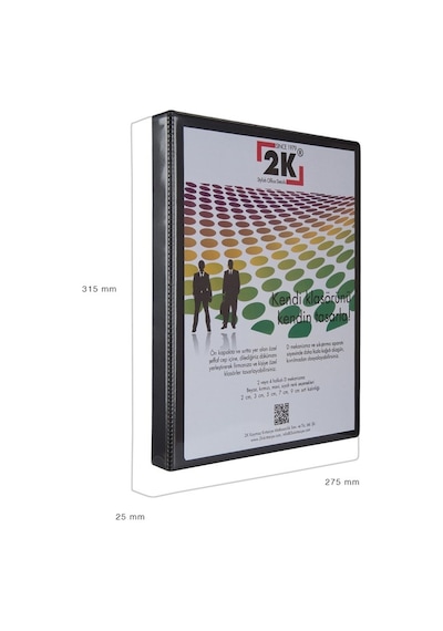 2K Firma Evrak Sunum Klasörü A4 2 Cm 4 Halkalı 150 Yaprak 25.5 x 32 CM
