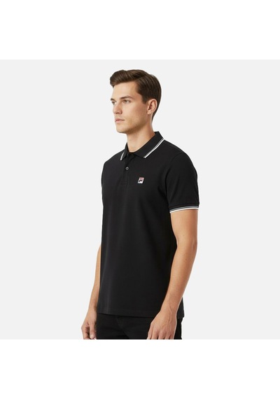 Siyah Fila Erkek Günlük Polo T-shirt Biella Tipped Fam1102.80010 siyah