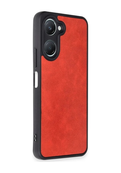 Vivo Y18 Uyumlu Kılıf Aras Deri Kapak - Kırmızı