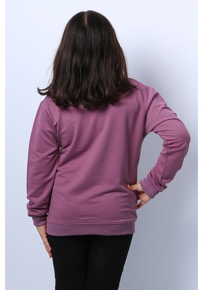 Kız Çocuk Sweat Ribanalı Cepli C43 Mor