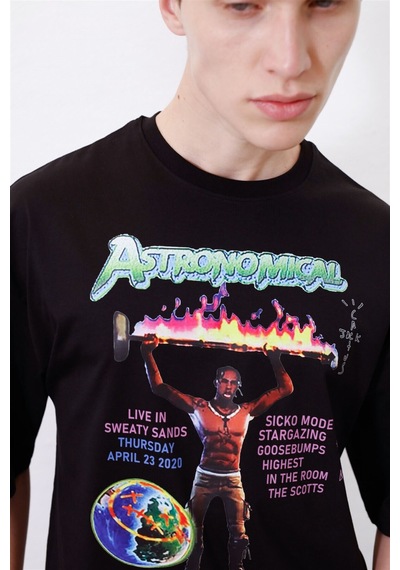 Flood Of Style Unisex Astronomical 2020 Siyah Tshirt