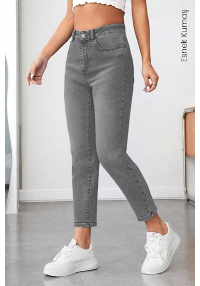 Cedy Denim Kadın Yüksek Bel Soho Boyfriend Jean C599 Karmelanj