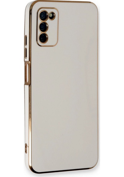 Newface - 190 - Samsung Galaxy Uyumlu A03s Kılıf Volet Silikon - Csmo-tex - - Beyaz
