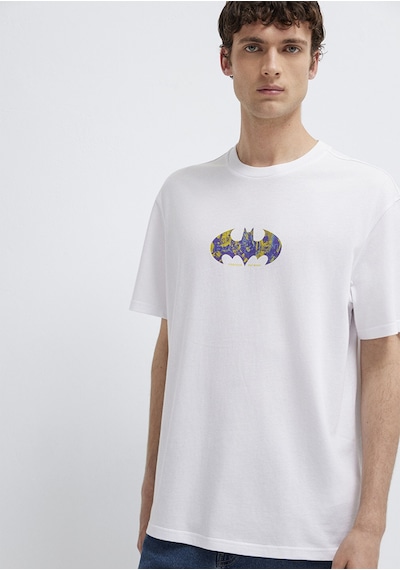 Mavi - Batman Baskılı Beyaz Tişört 0613204-620