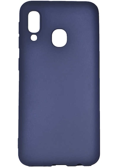 Ekılıf - Samsung Galaxy A20e Uyumlu Kılıf Mat Soft Premier Silikon Kapak - Lacivert