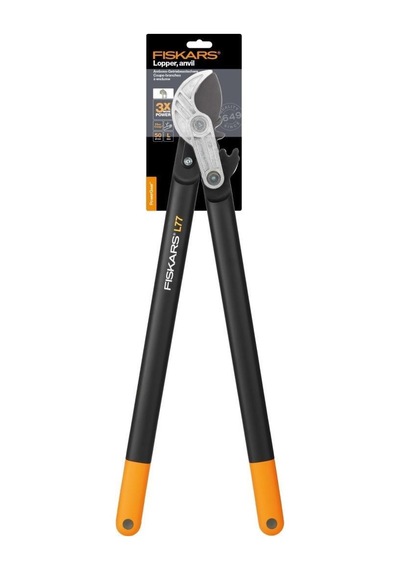 Fiskars Powergear L77 Kalın Dal Budama Makası Anvil Ağız 74 Cm