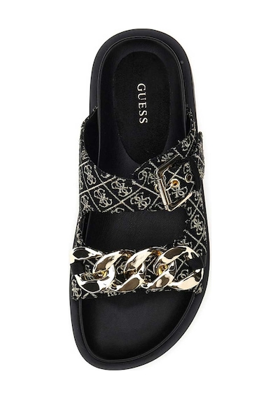Black Platino Kadın Guess Footwear Dress Kadın Sandalet FL6FATFAL
