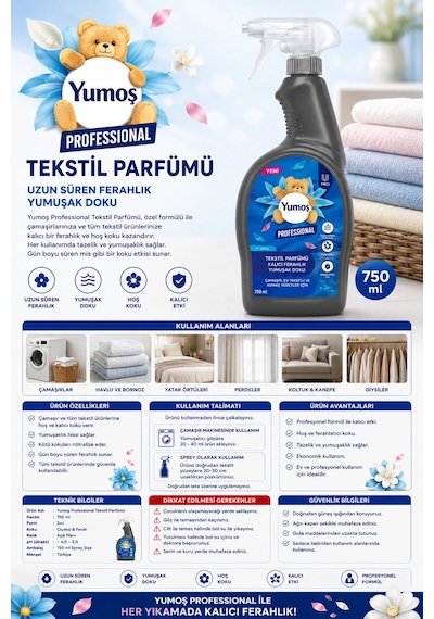 Yumoş Pro Tekstil Parfümü 750 Ml. Günlük