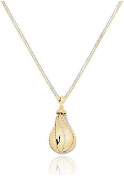 Diamond Line-Gülaylar - Sarı Beyaz Altın 14 Ayar Trend Kolye N11.25435