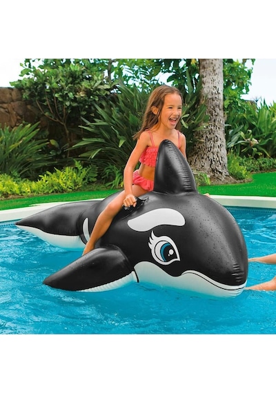 Balina Binici - Çocuk Şişme Balina - Deniz Binici Balina - Havuz Binici Balina Whale 193x119 Cm.