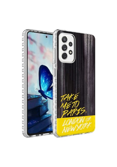 Smcase Samsung Galaxy Uyumlu A72 Kılıf Desenli Elegans Serisi Silikon