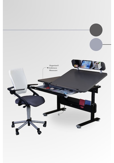 Creo Mobili Yükseklik Ve Eğim Ayarlı, Vega Advanced Bilgisayar Ve Çalışma Masası Takımı Antrasit/gri Gri Creo Mobili Yükseklik Ve Eğim Ayarlı, Vega Advanced Bilgisayar Ve Çalışma Masası Takımı Antrasit/gri Gri