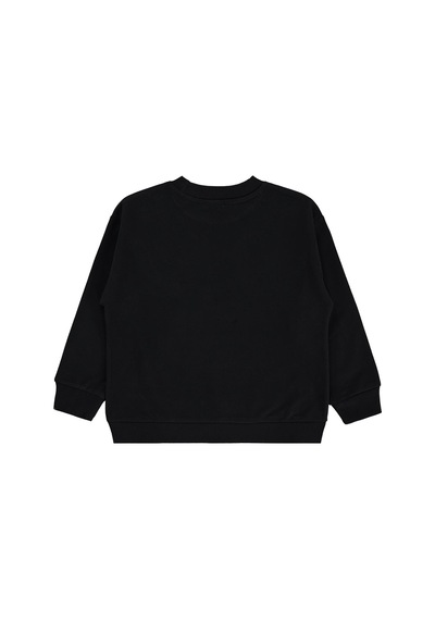 Civil Boys Civil Erkek Çocuk Basic Sweatshirt Fırçalı 2 İp Uzun Kol Okul Kreş Ve Günlük Kullanım - Siyah