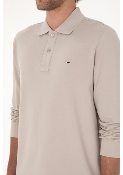U.S. Polo Assn. Erkek Regular Fit Polo Yaka Taş Basic Sweatshirt 50315941-VR049