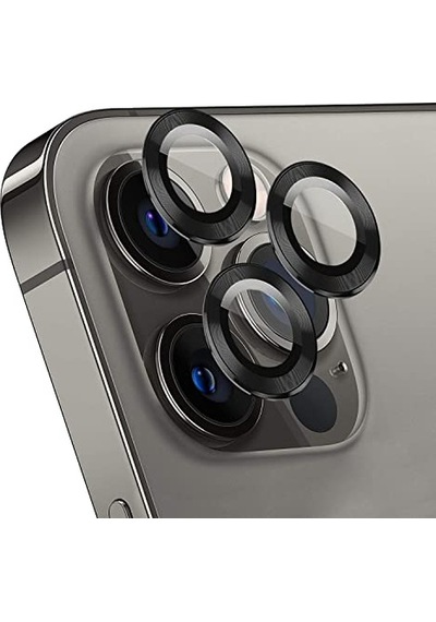 Ekran Koruyucu Apple iPhone 15 Pro İçin Tekli Kamera Lens Koruma Camı Siyah iPhone 15 Pro İle Uyumlu Ekran Koruyucu - Diğer